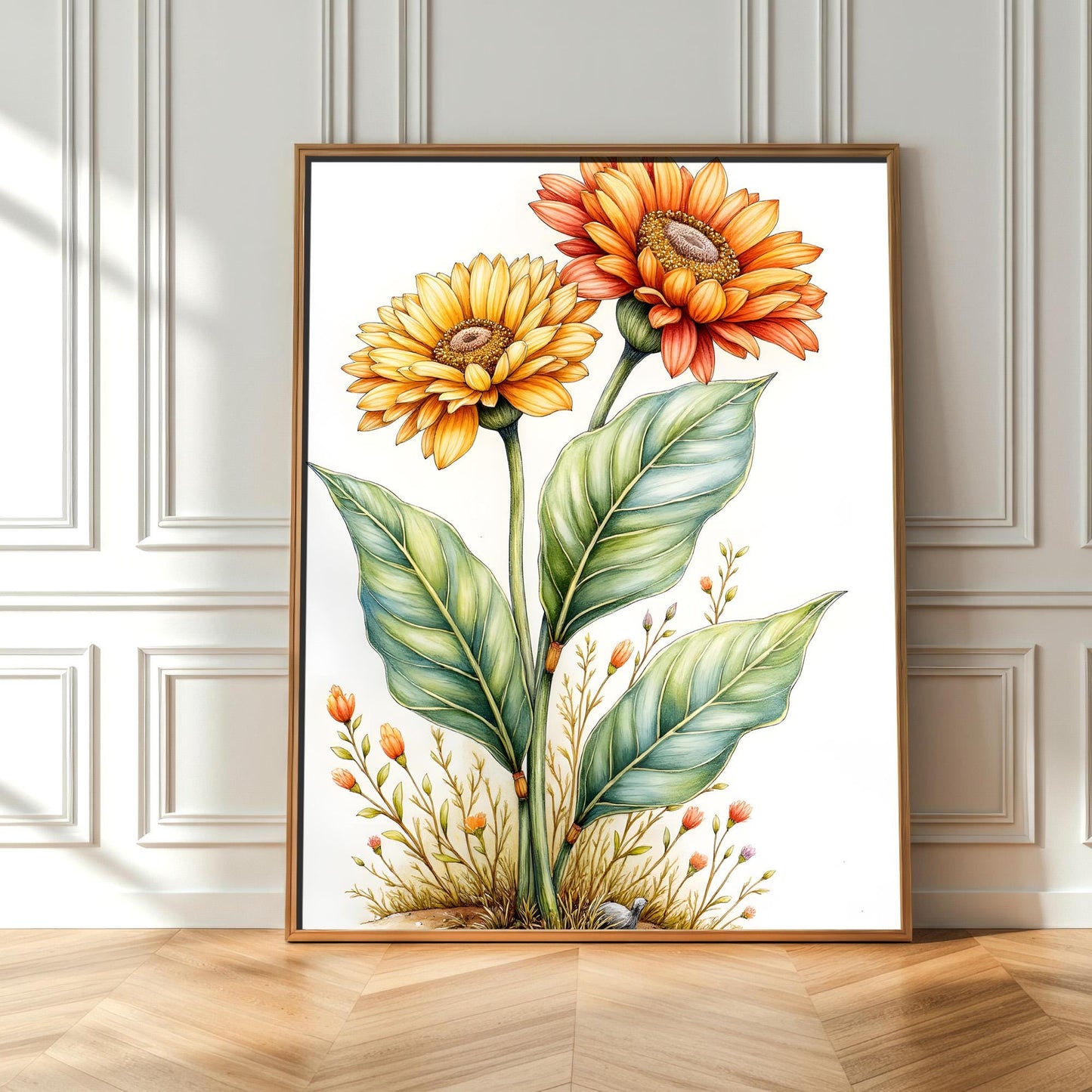 Flower Digital Art - Watercolor Painting (Digital Download)