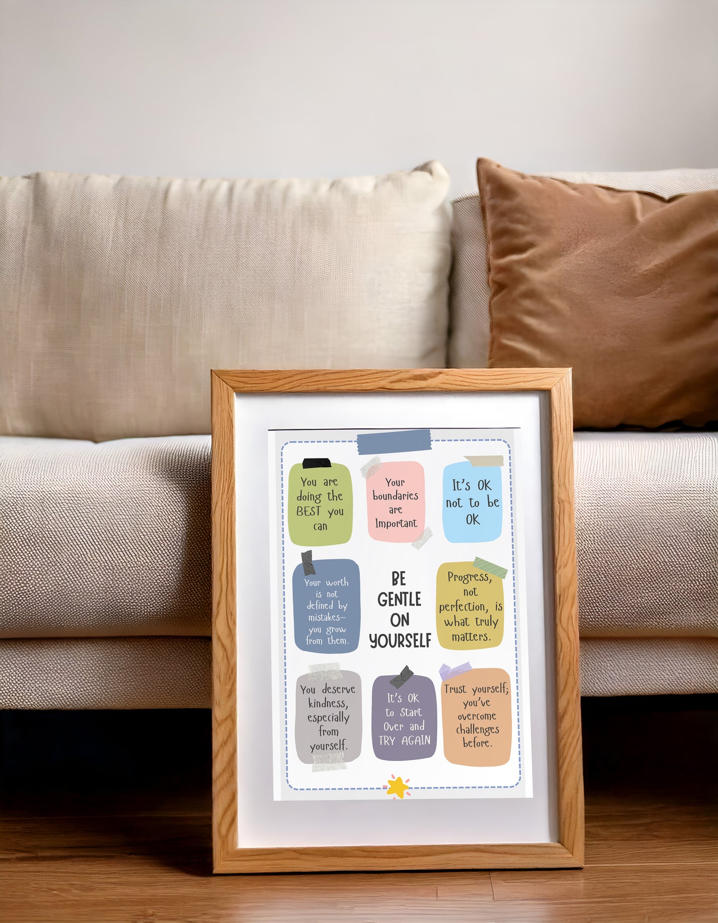 Self Reminders Wall Art Digital Download | Motivational Quote Print | Mindset & Growth Printable Poster | High-Res JPG for Home and Office