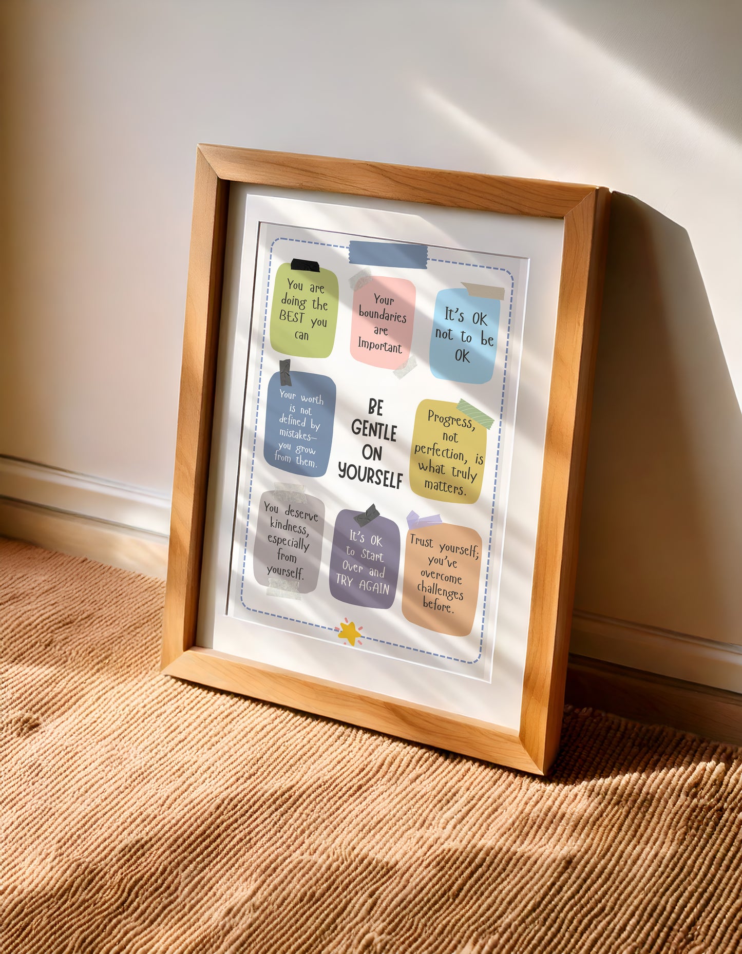 Self Reminders Wall Art Digital Download | Motivational Quote Print | Mindset & Growth Printable Poster | High-Res JPG for Home and Office