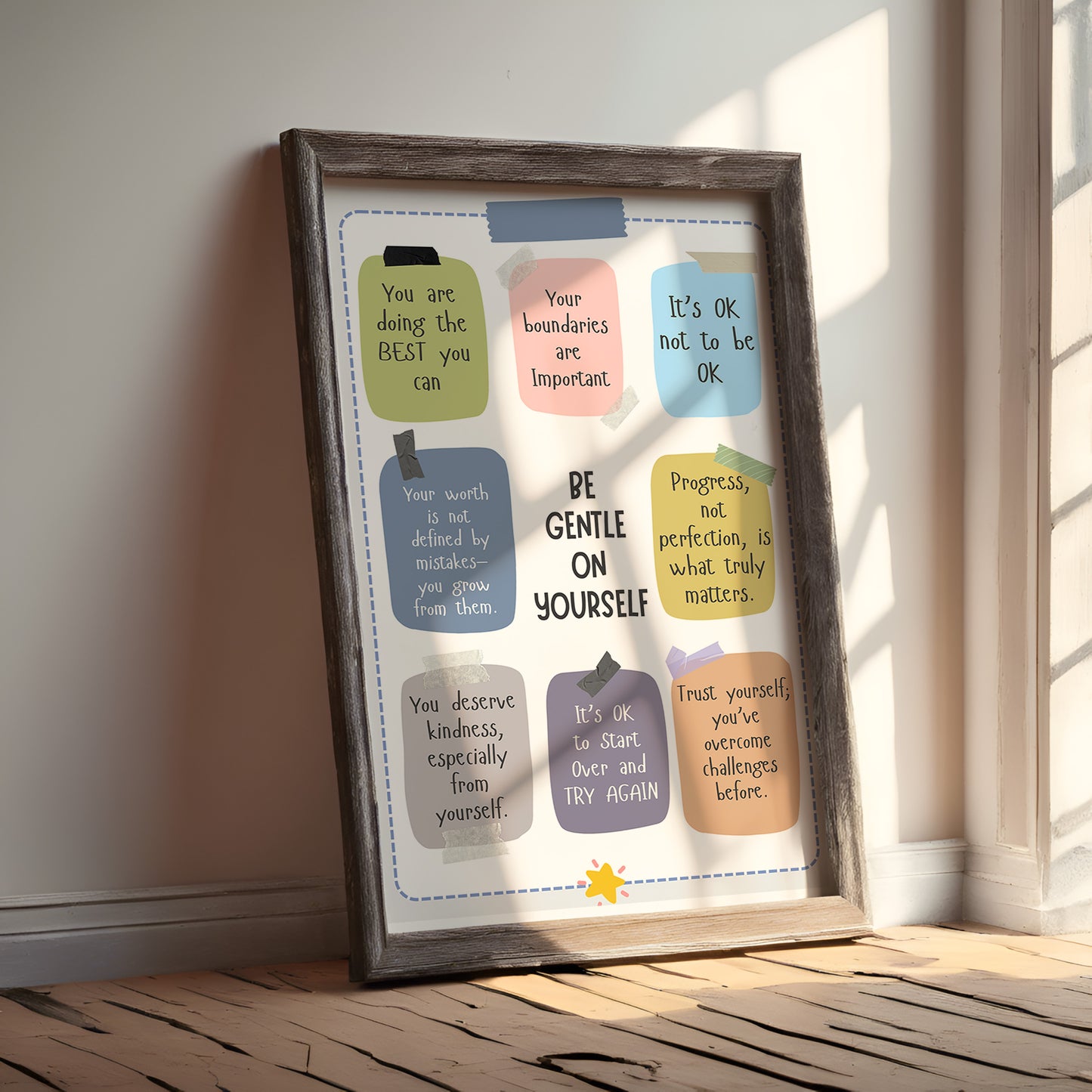 Self Reminders Wall Art Digital Download | Motivational Quote Print | Mindset & Growth Printable Poster | High-Res JPG for Home and Office