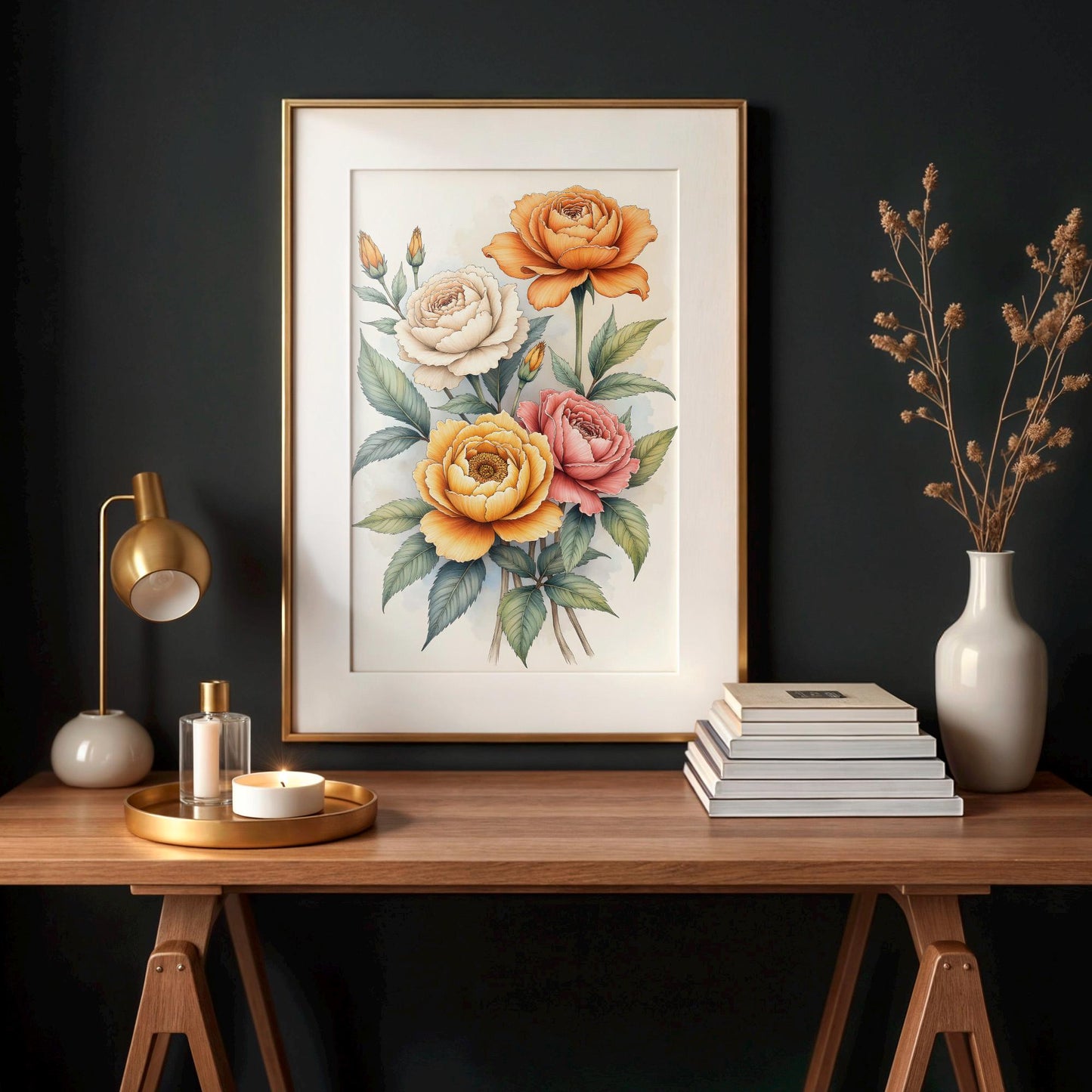 Flower Digital Art - Watercolor Painting (Digital Download)