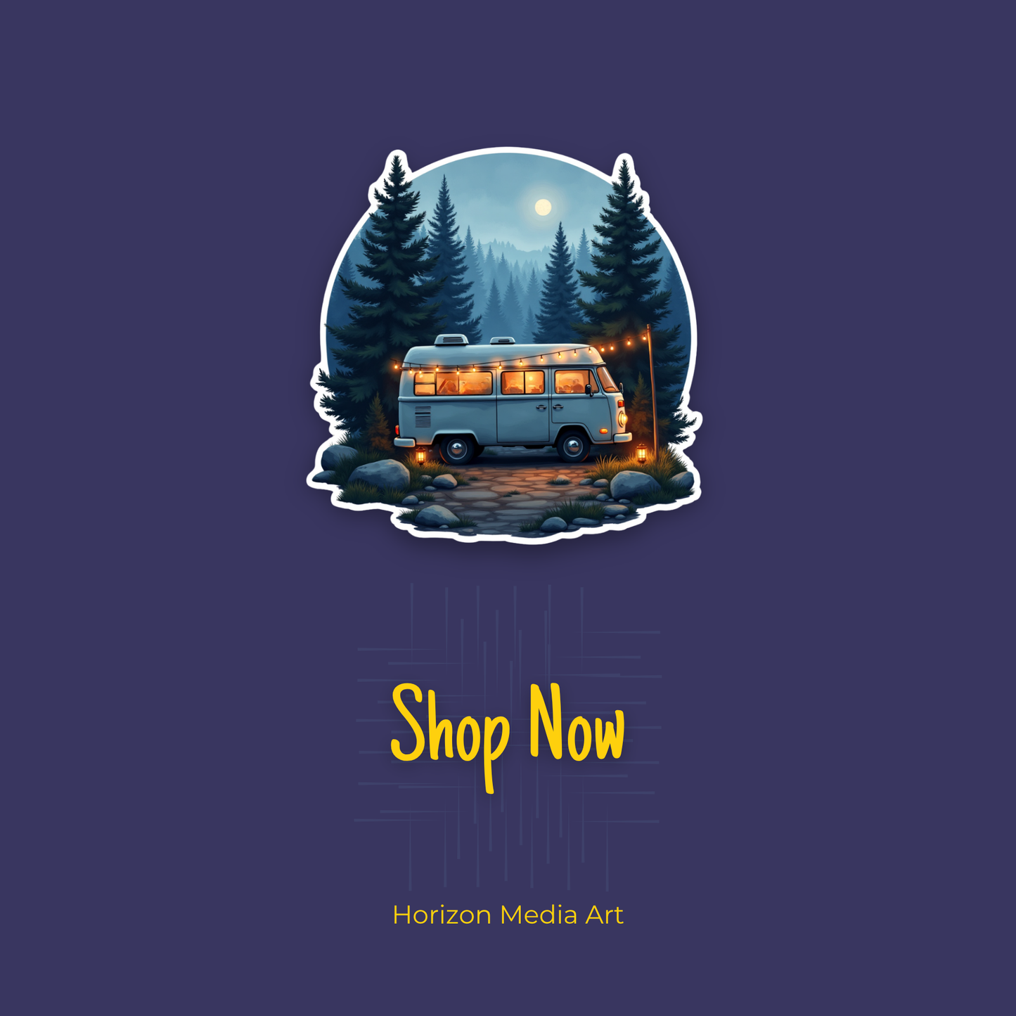 30+ Camper Van Stickers (Pack 1) | Retro Van PNG Bundle | High Quality Sticker Set | Printable Camping Clipart