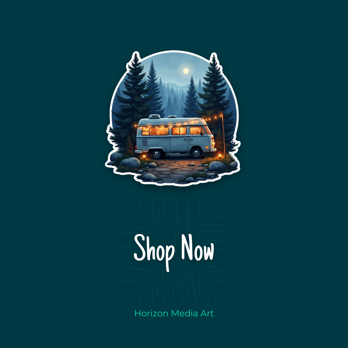 30+ Camper Van Stickers (Pack 2) | Retro Van PNG Bundle | Camping Van Sticker Set | Printable Camping Clipart