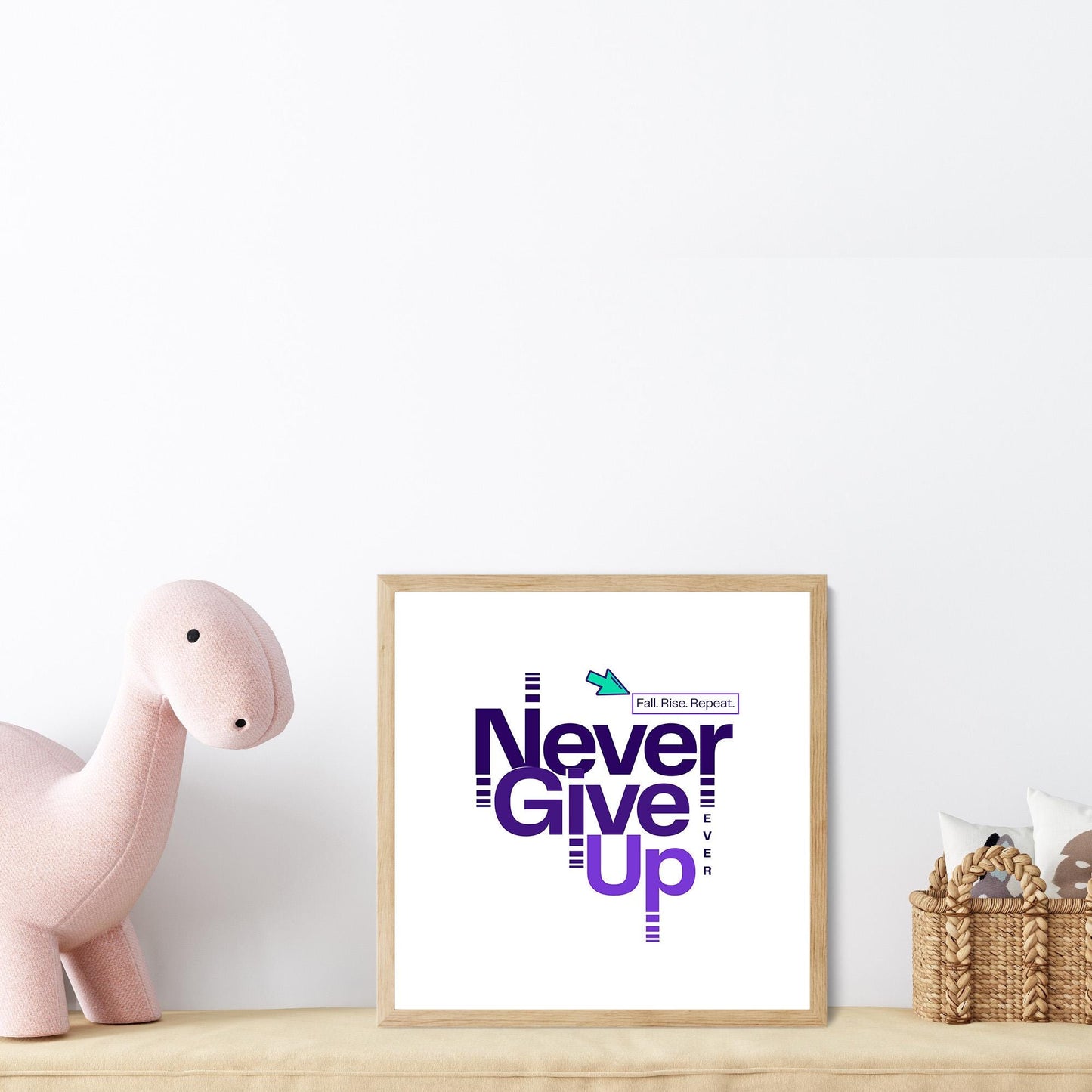 Never Give Up - Motivational Quote for Frames, Mugs and Anything to Give you Reminder DAILY | Digital Download | 275 DPI