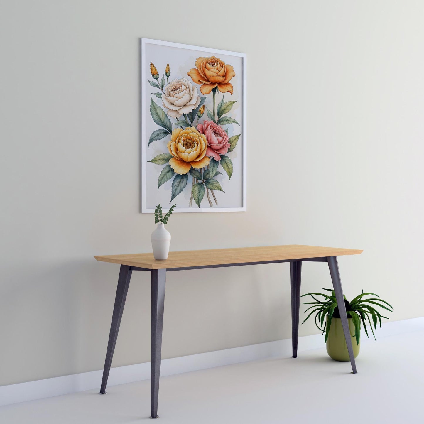Flower Digital Art - Watercolor Painting (Digital Download)