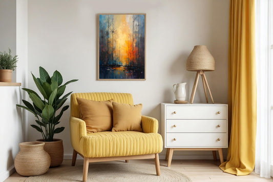Abstract Scenery Oil Painting – Digital Wall Art Download, High-Res Printable Artwork for Modern Home Decor