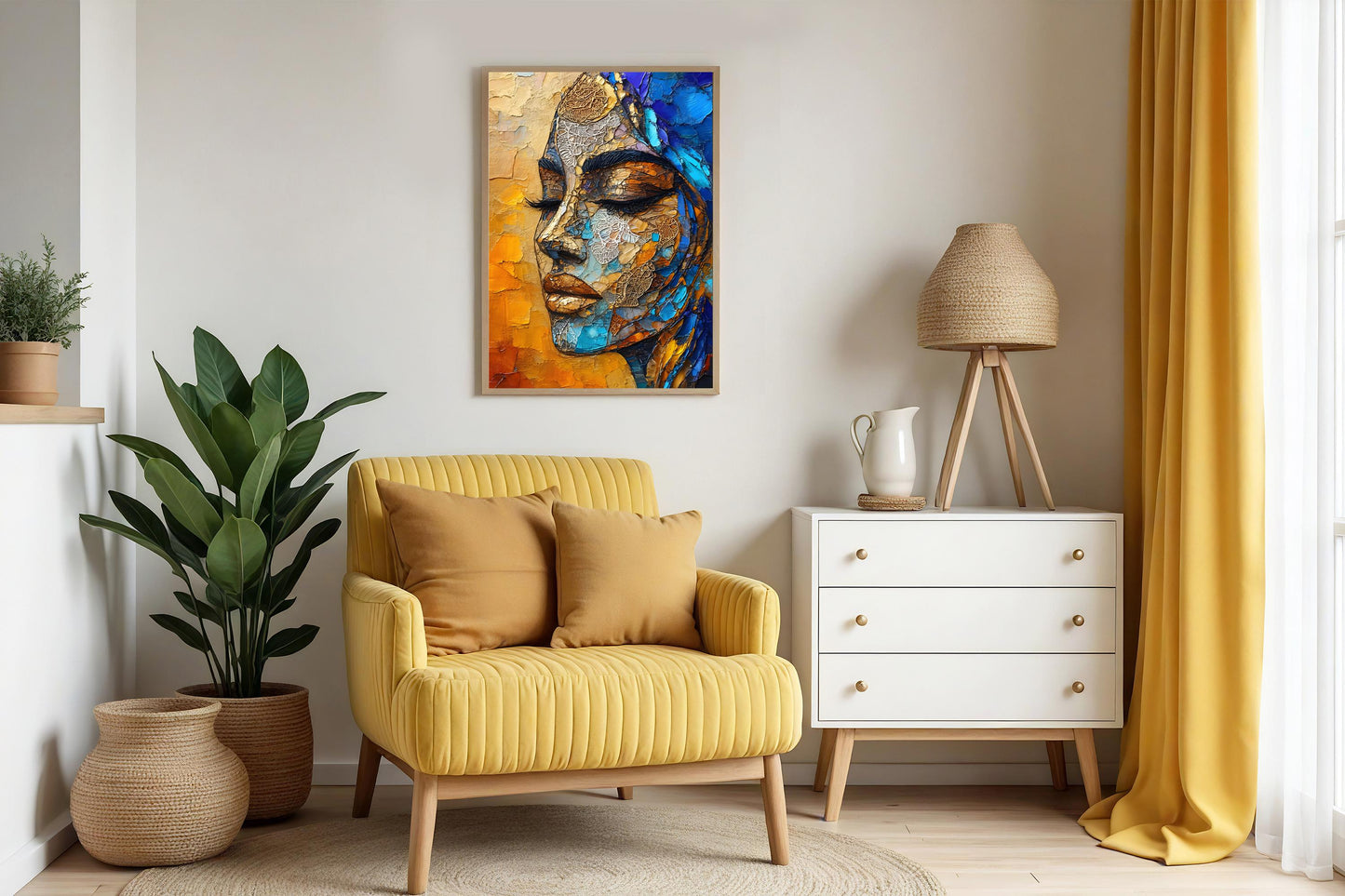 Abstract Painting - Woman | Wall Art – Set of 2 Digital Downloads | Modern Feminine Art Prints, High-Res JPGs in Standard Portrait Sizes