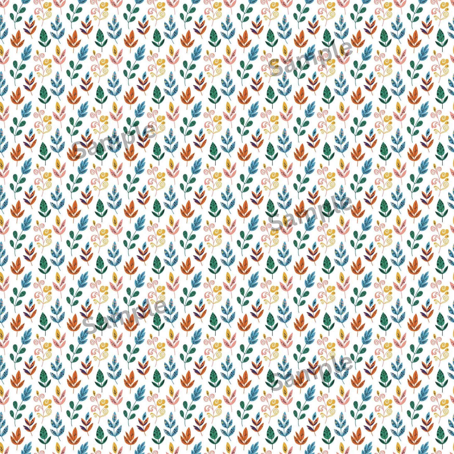 20 Seamless Leaf & Twig Patterns | Colorful Botanical Digital Download | Printable Designs for Wallpaper, Wrapping Paper, Mugs & Crafts