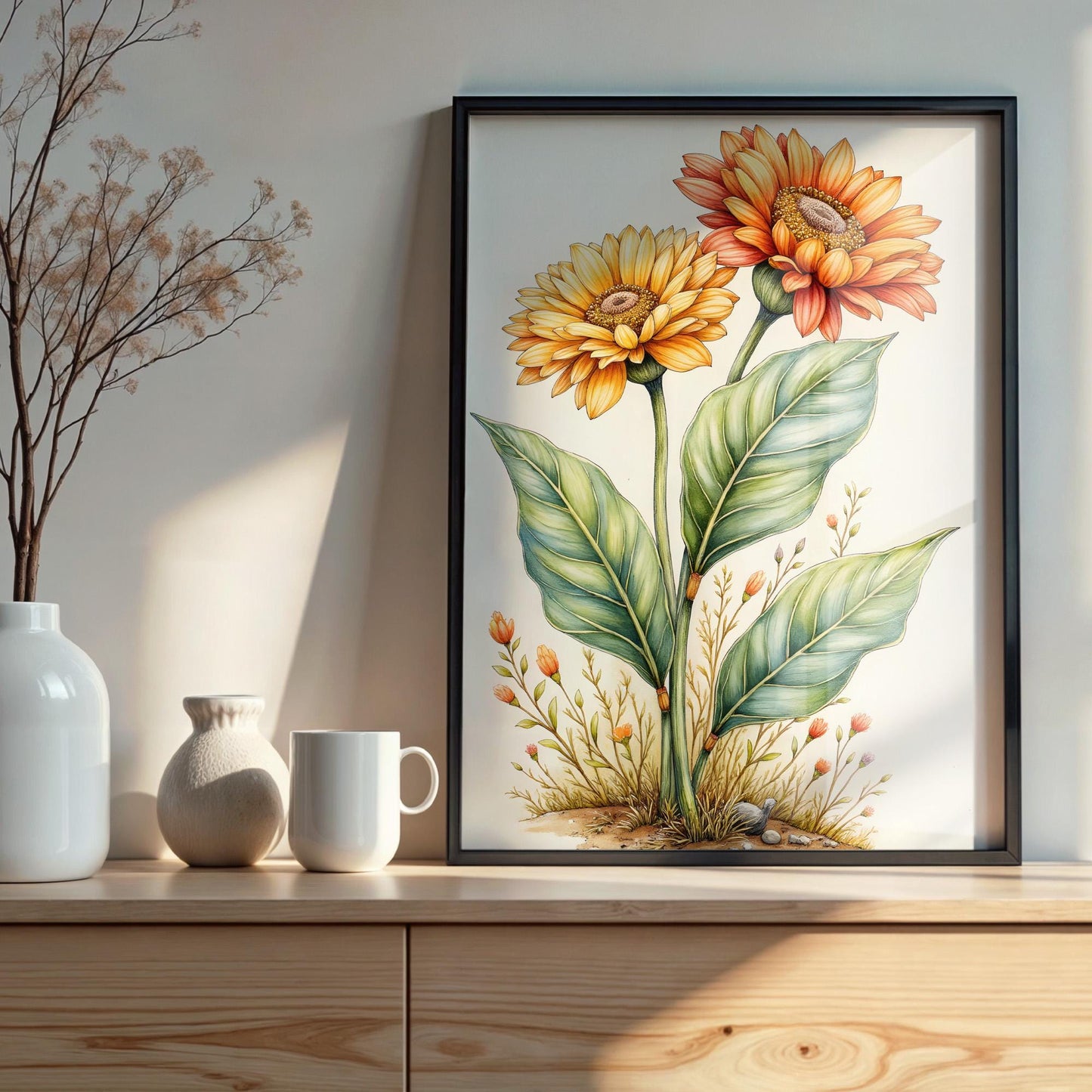 Flower Digital Art - Watercolor Painting (Digital Download)