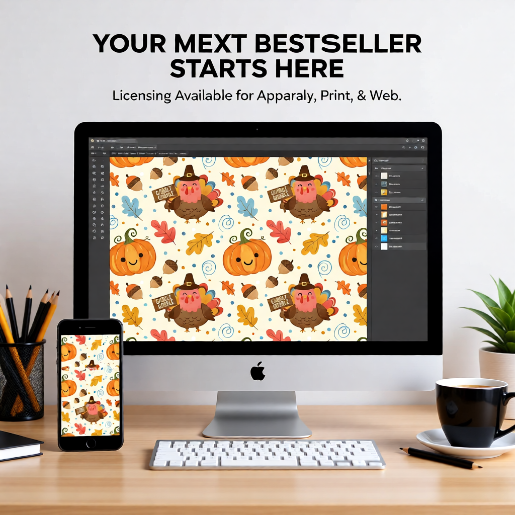 26 Thanksgiving Seamless Patterns (Digital Download)