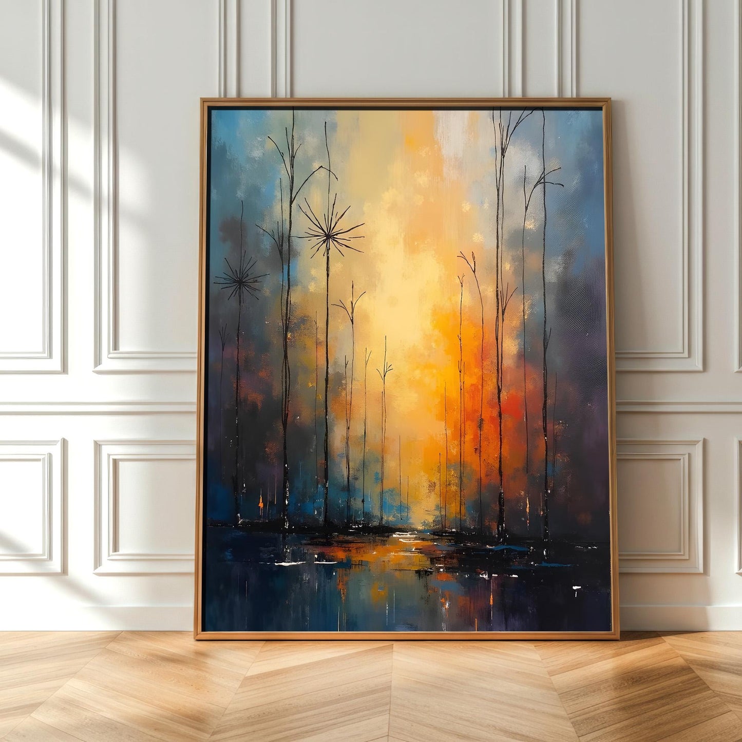 Abstract Scenery Oil Painting – Digital Wall Art Download, High-Res Printable Artwork for Modern Home Decor