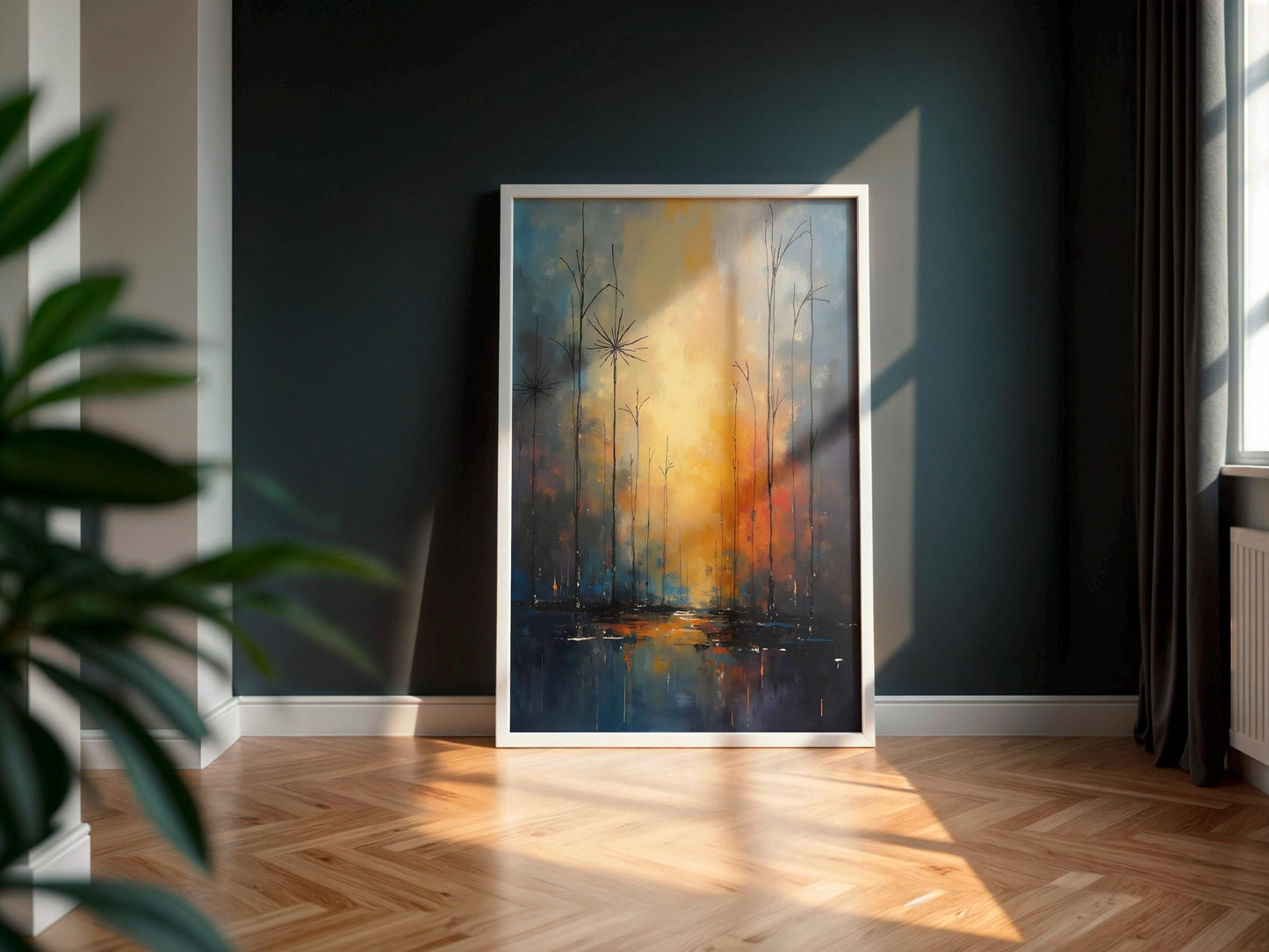Abstract Scenery Oil Painting – Digital Wall Art Download, High-Res Printable Artwork for Modern Home Decor
