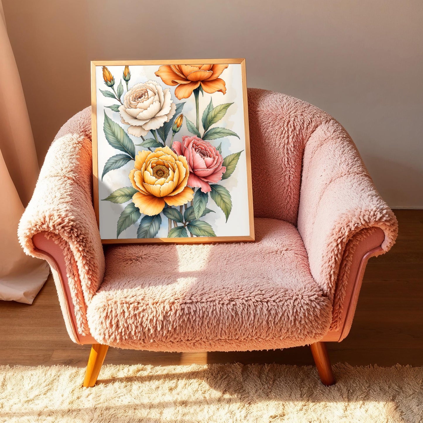 Flower Digital Art - Watercolor Painting (Digital Download)