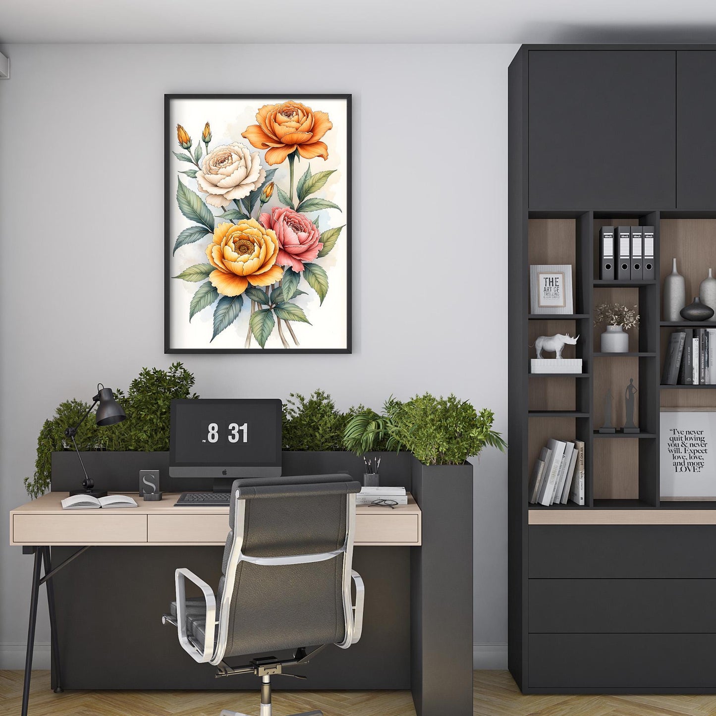 Flower Digital Art - Watercolor Painting (Digital Download)