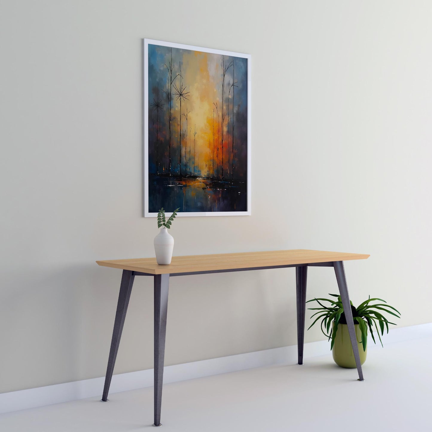 Abstract Scenery Oil Painting – Digital Wall Art Download, High-Res Printable Artwork for Modern Home Decor