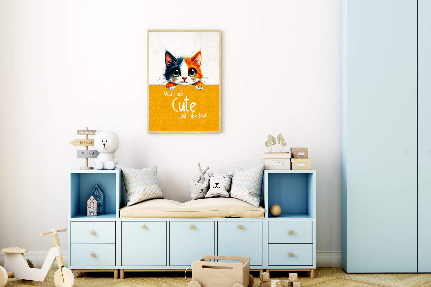 Cute Cat Wall Art with FREE Cute Puppies PDF Calendar | Cute Cat Wall Art 2x3 Ratio 300 dpi High-Resolution JPG format (Digital Download)