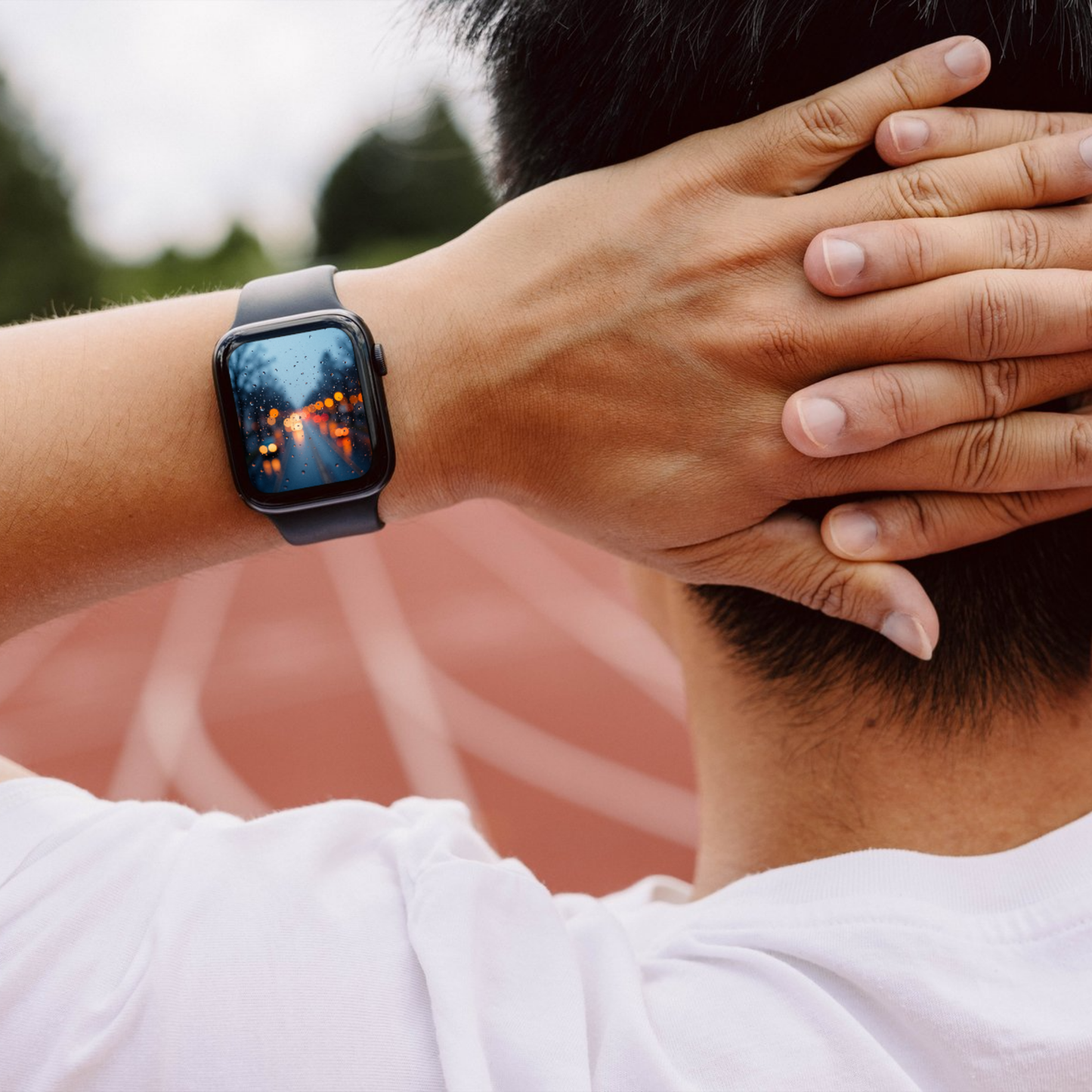 Watch Faces Digital Download | Raindrops on Window Backgrounds | Aesthetic Watch Wallpapers Pack