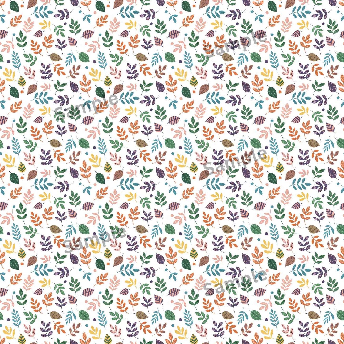 20 Seamless Leaf & Twig Patterns | Colorful Botanical Digital Download | Printable Designs for Wallpaper, Wrapping Paper, Mugs & Crafts