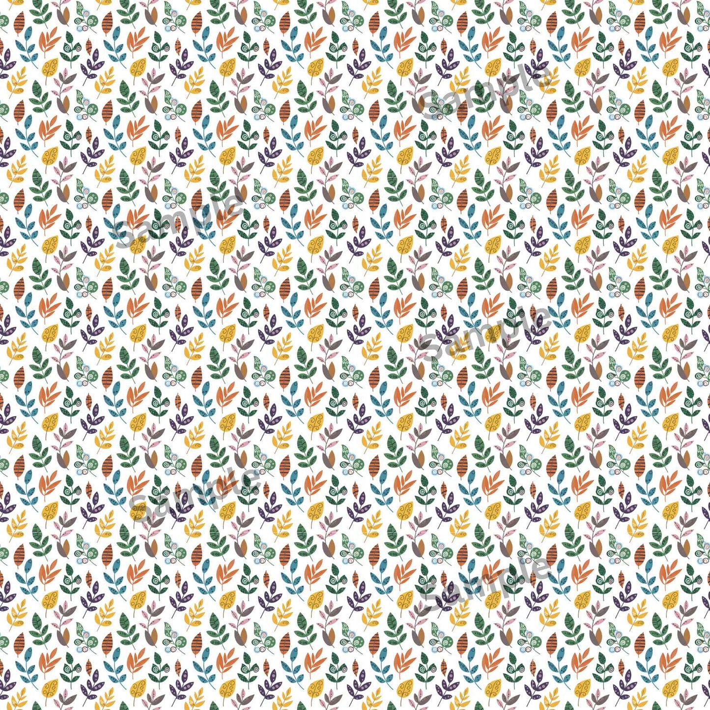 20 Seamless Leaf & Twig Patterns | Colorful Botanical Digital Download | Printable Designs for Wallpaper, Wrapping Paper, Mugs & Crafts