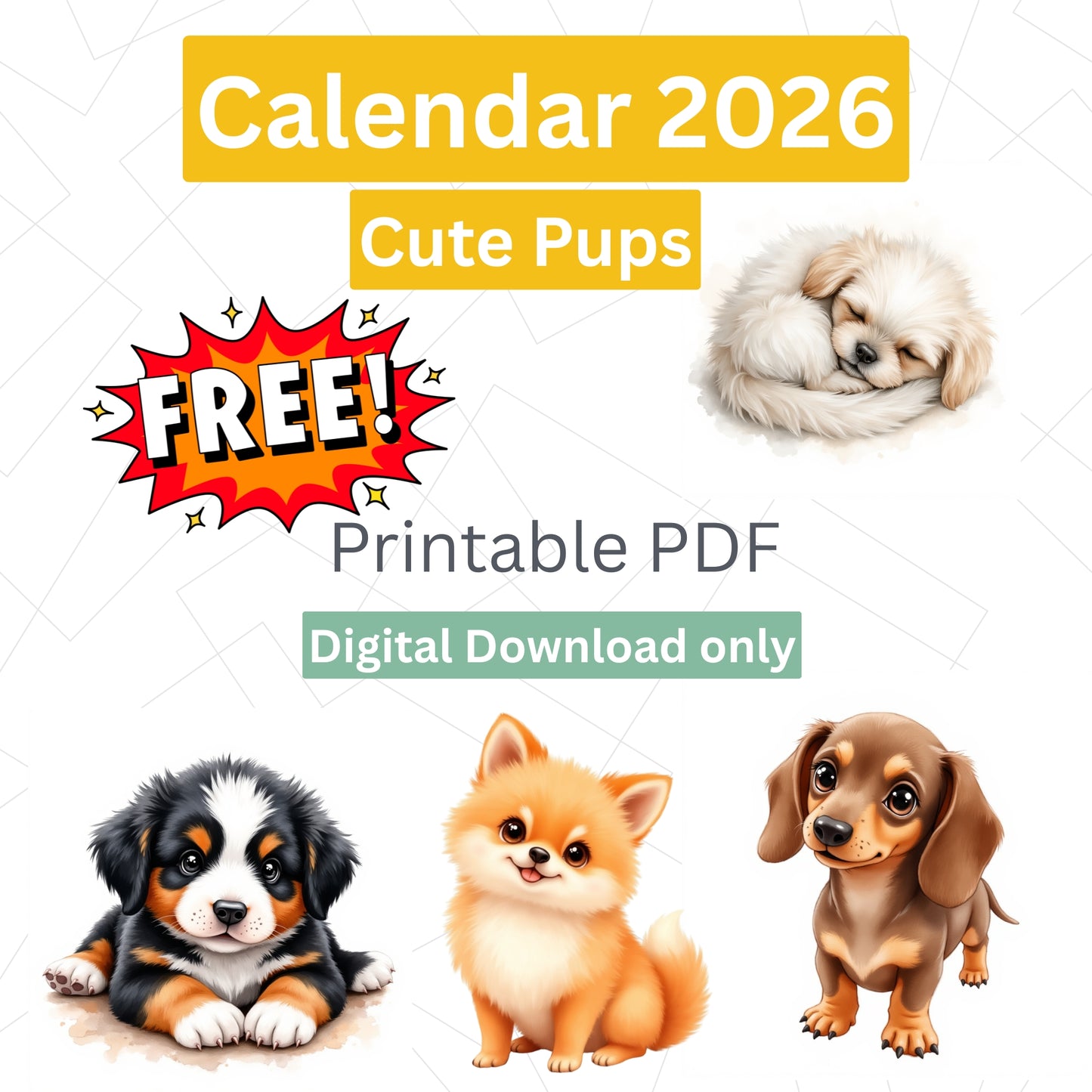 Showcase Art with PSD Frame Mockups for Wall Arts | 14 'Halloween Themed' Mockup Bundle + FREE Puppy 2026 Calendar (PDF) | Digital Download