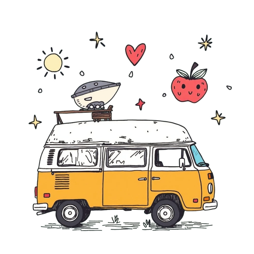 Doodle Campers Stickers Pack | 34 Digital Stickers | Suitable for Crafts, Mugs, Tumblers, Wrapping Paper