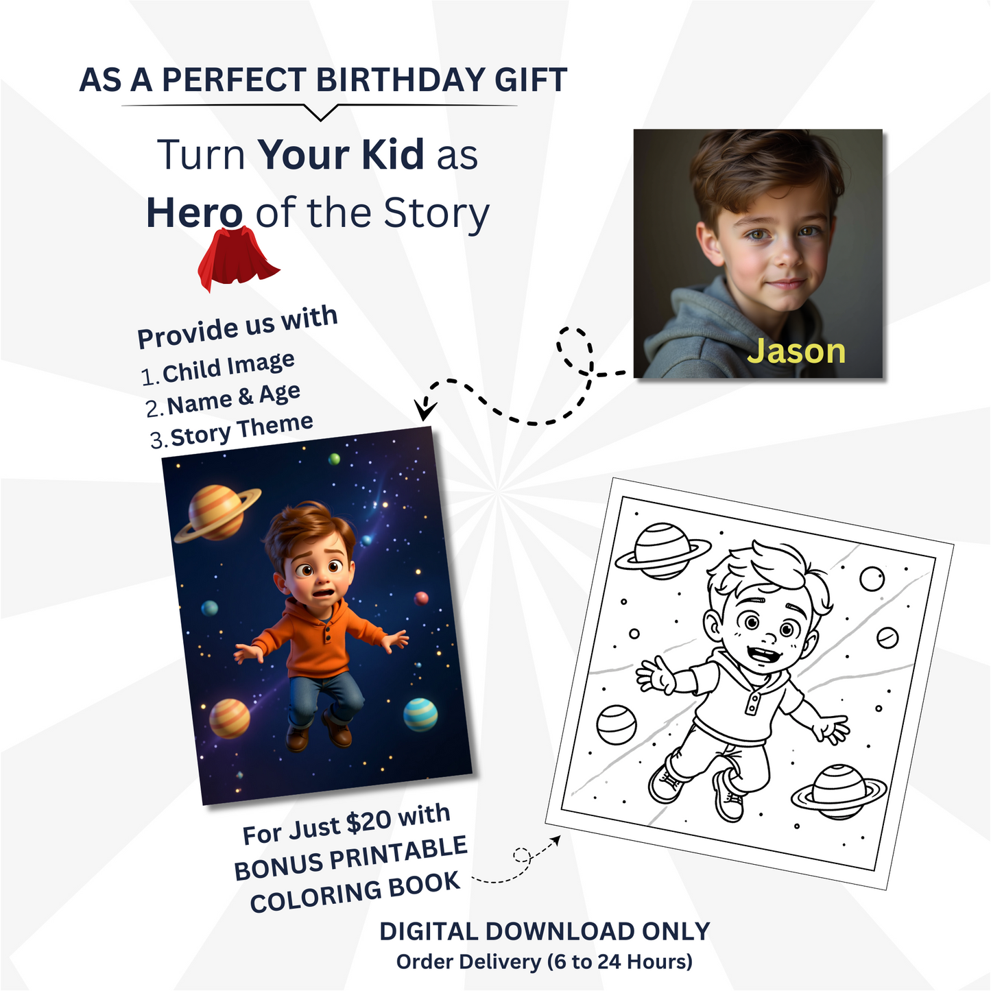 Intergalactic - Jason's Travel to Stars & Back | Illustrated Storybook for 6 to 10 Years Old Kids