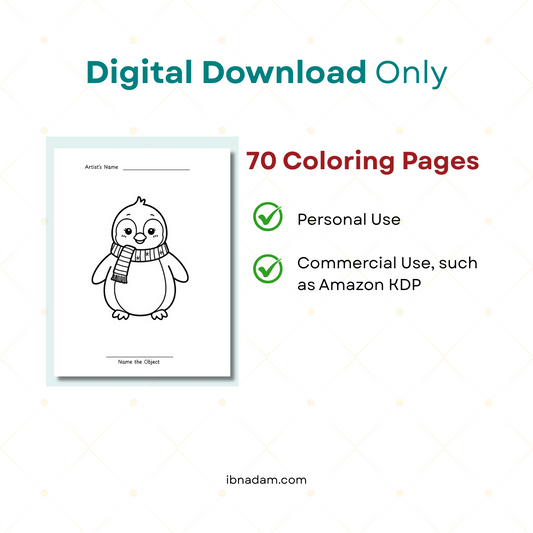 70 Kids Coloring Pages | Printable Coloring Book | Children’s Activity Sheets | Digital Download