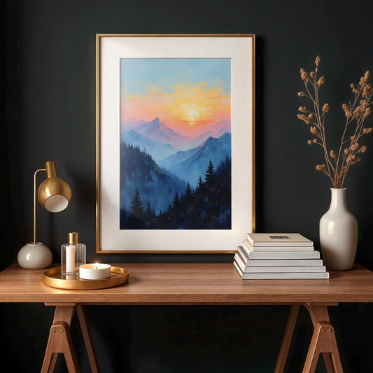 Sunrise Landscape Wall Art | Digital Download Prints | High-Res JPG | Nature Home Decor | Aesthetic Printable Artwork