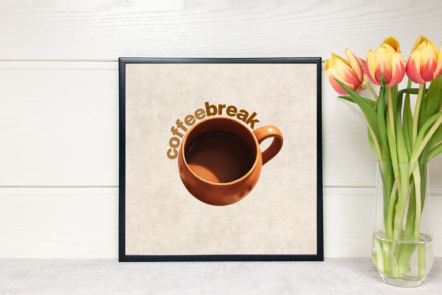 Coffee Time Wall Art | Minimalist Wall Art | Instant Digital Download