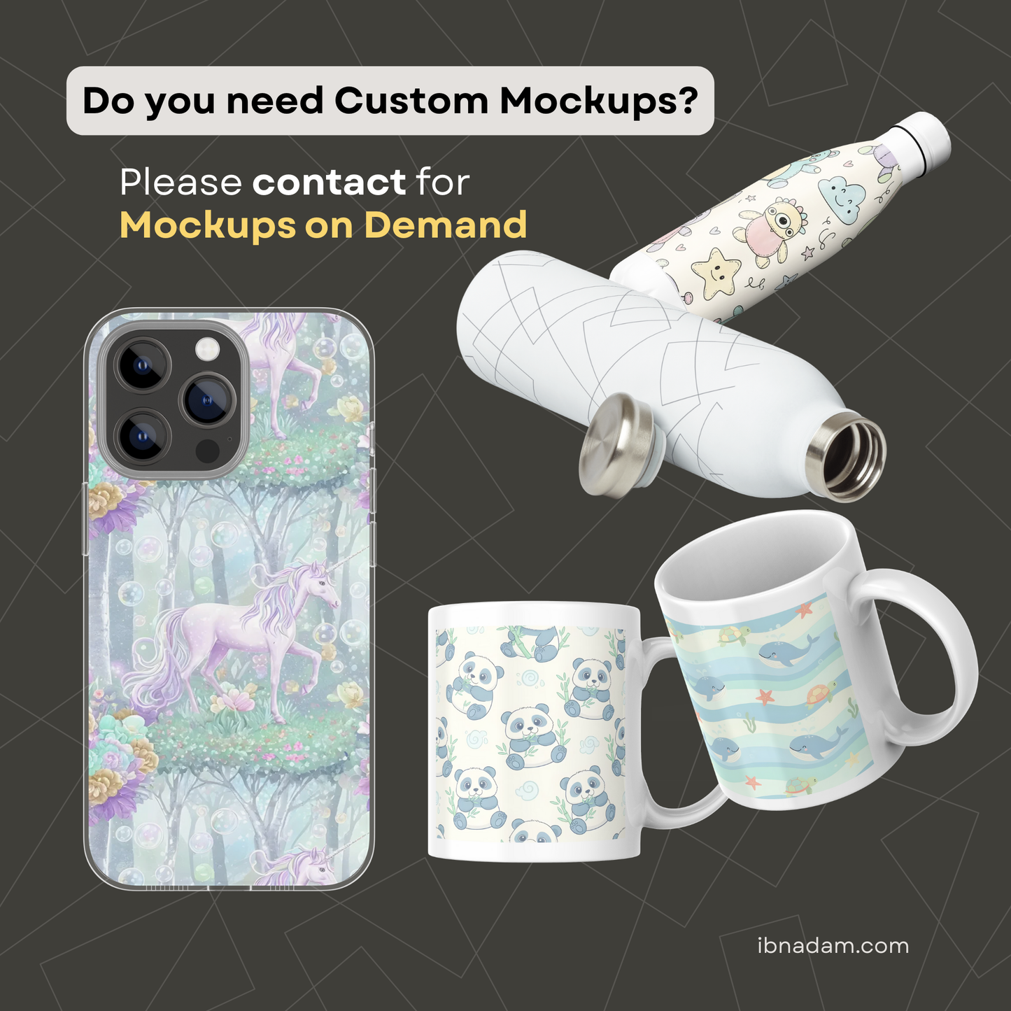 Frame Mockup for Wall Arts for Bed Room | High Quality PSD Mockup Template