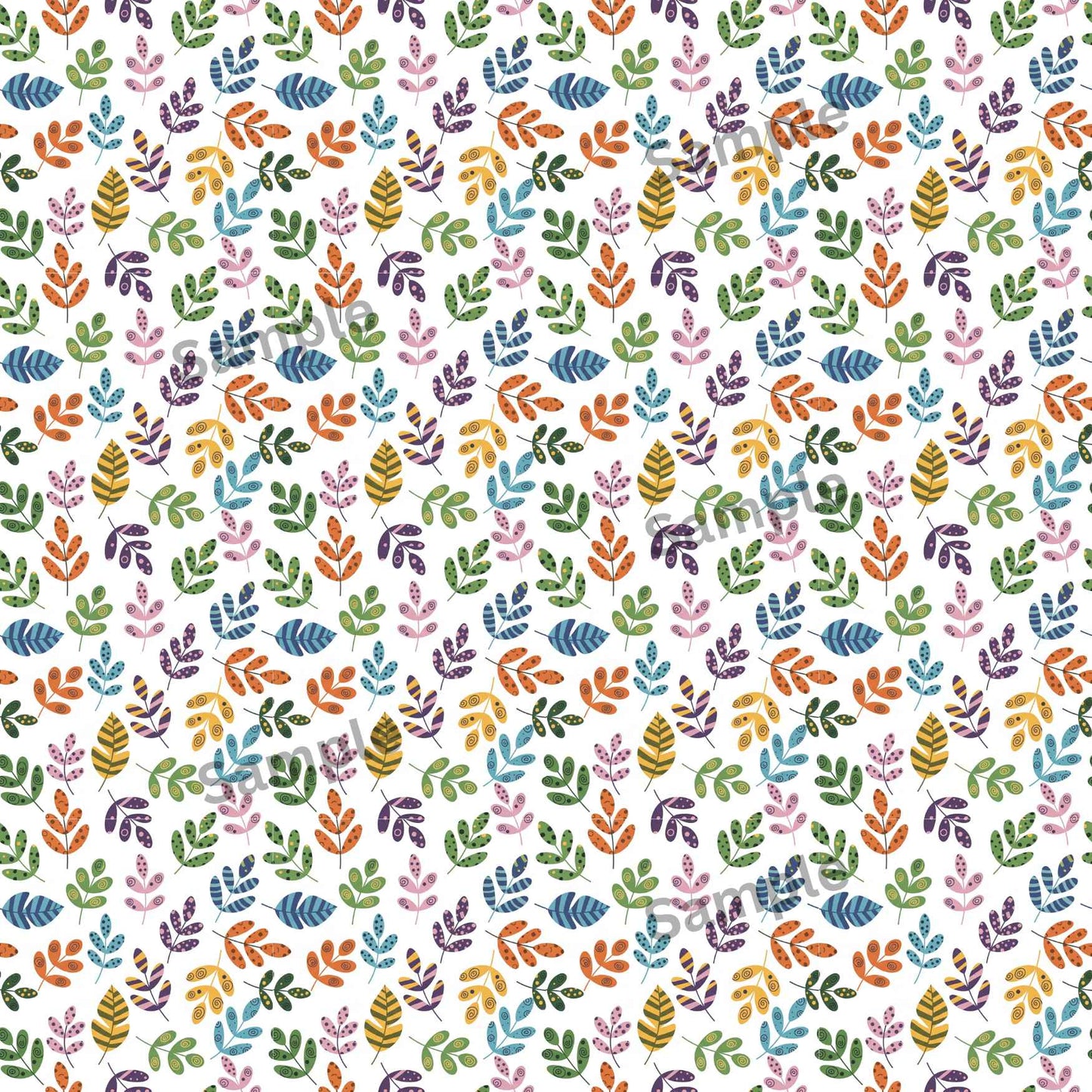 20 Seamless Leaf & Twig Patterns | Colorful Botanical Digital Download | Printable Designs for Wallpaper, Wrapping Paper, Mugs & Crafts