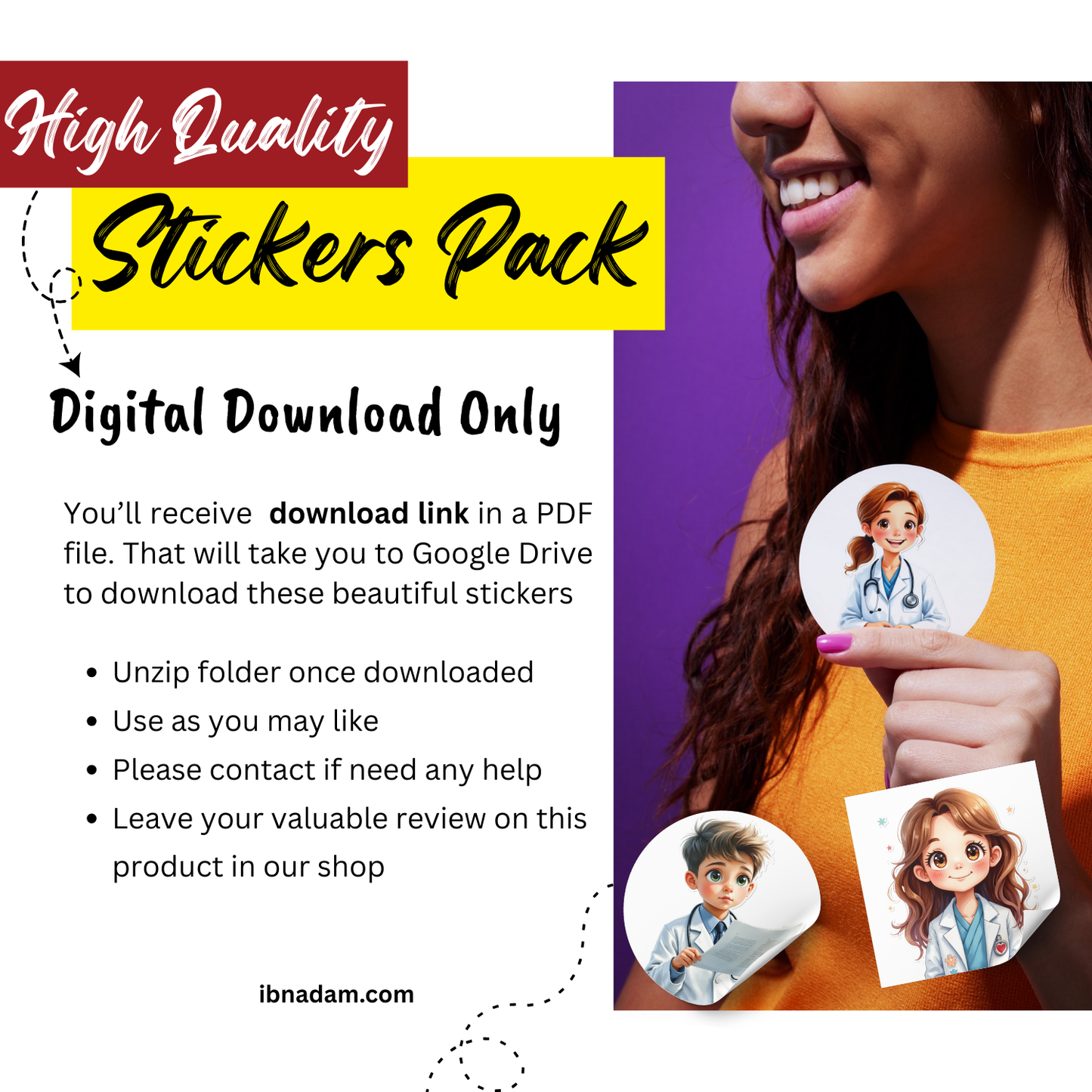25 PNG Stickers | Cute Medical Clipart Digital Download | Whitecoat Kids Stickers for Crafts, Mugs, Tumblers, Phone Case, Wrapping