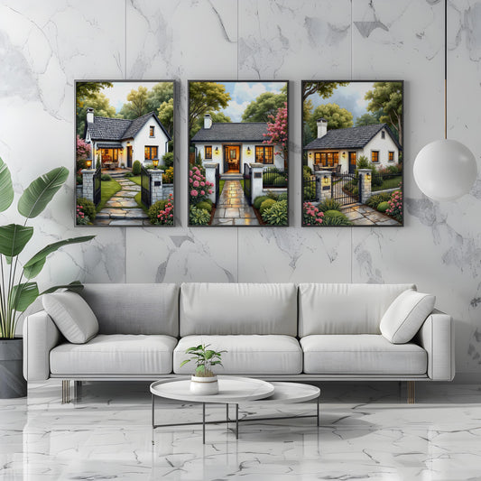 Dream Cottage Wall Art – Digital Download (Set of 4)