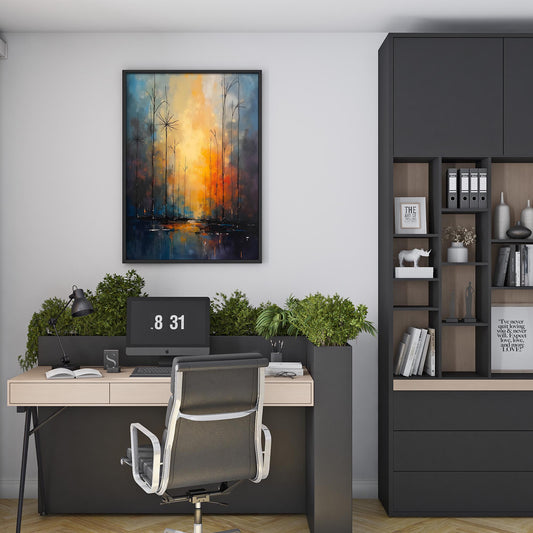 Abstract Scenery Oil Painting – Digital Wall Art Download, High-Res Printable Artwork for Modern Home Decor