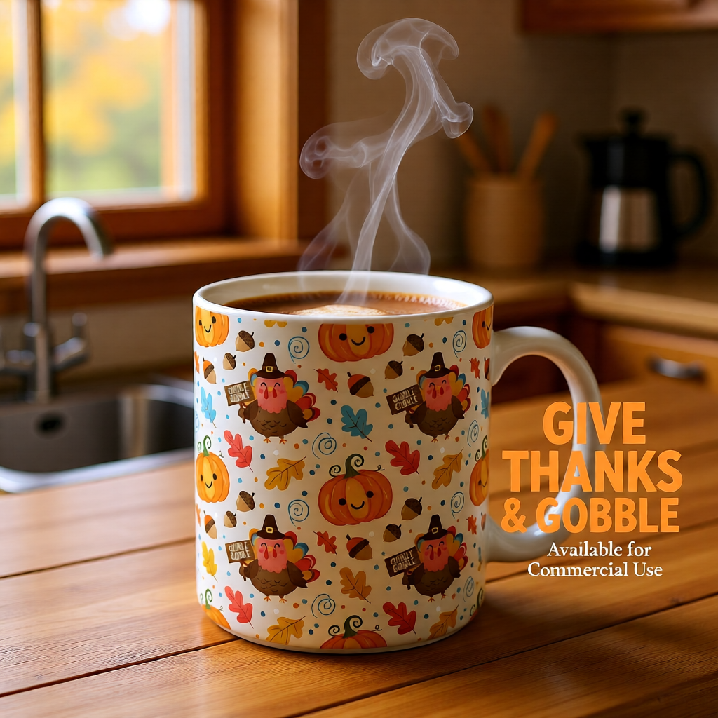 26 Thanksgiving Seamless Patterns (Digital Download)