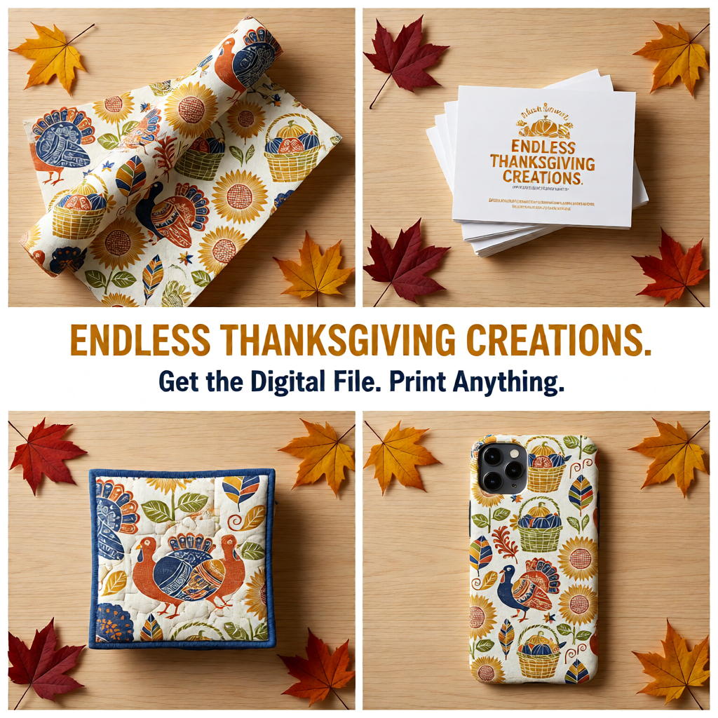 26 Thanksgiving Seamless Patterns (Digital Download)