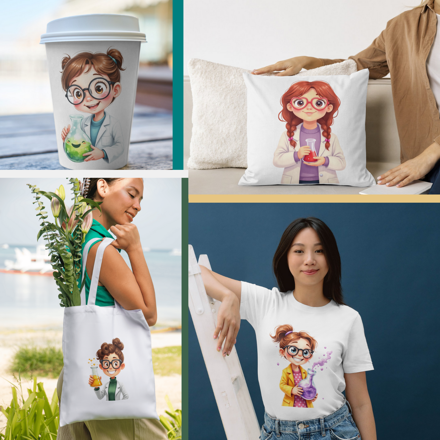 15 Cool Chemistry Lab PNG Stickers | Back to School Digital Art Pack | For Print & DIY Crafts | High Quality Transparent PNG