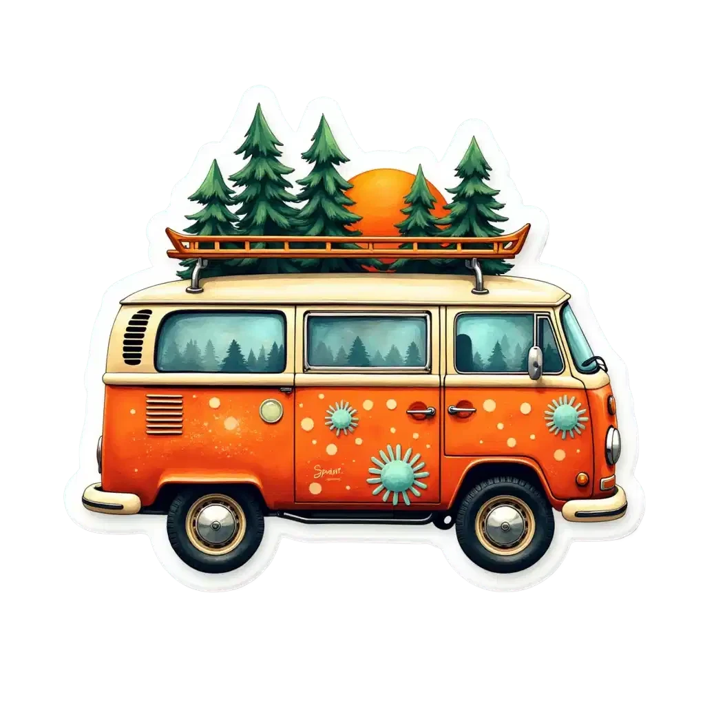 Camper Van Sticker Packs: Buy 2 Packs and Get 2 Packs FREE (Digital Download)