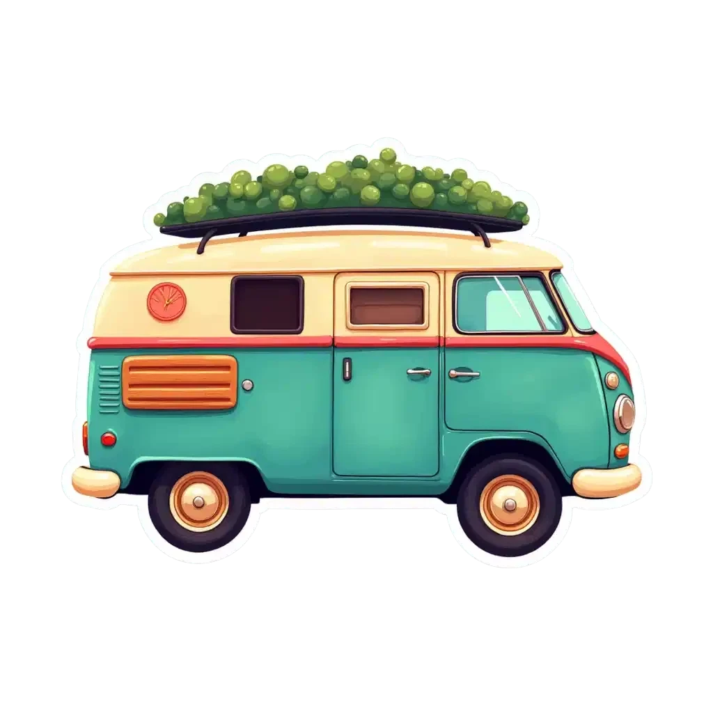 Camper Van Sticker Packs: Buy 2 Packs and Get 2 Packs FREE (Digital Download)