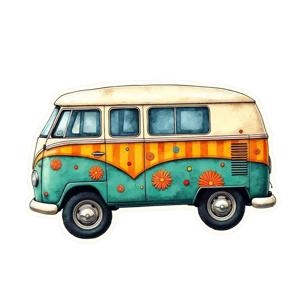 Camper Van Sticker Packs: Buy 2 Packs and Get 2 Packs FREE (Digital Download)