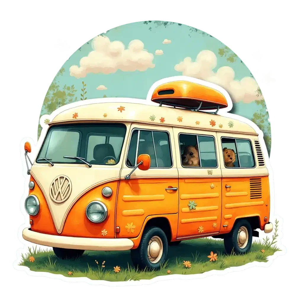 Camper Van Sticker Packs: Buy 2 Packs and Get 2 Packs FREE (Digital Download)