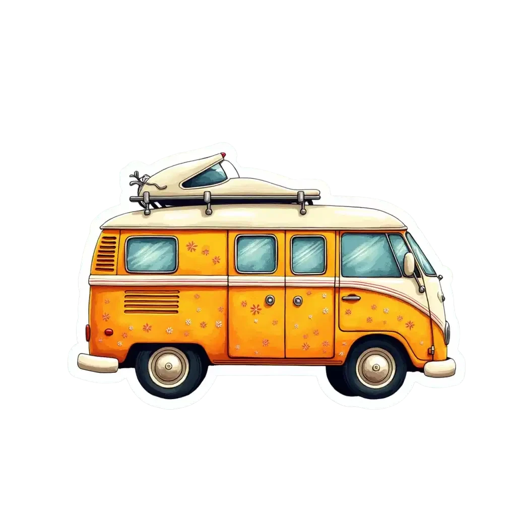 Camper Van Sticker Packs: Buy 2 Packs and Get 2 Packs FREE (Digital Download)