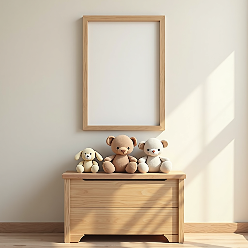 Wall Art Mockups - Kid's Rooms | Realistic PSD Mockups for Your Wall Art Showcasing | 4 PSD Mockup Files - Two 2 Frames, Two Single Frames