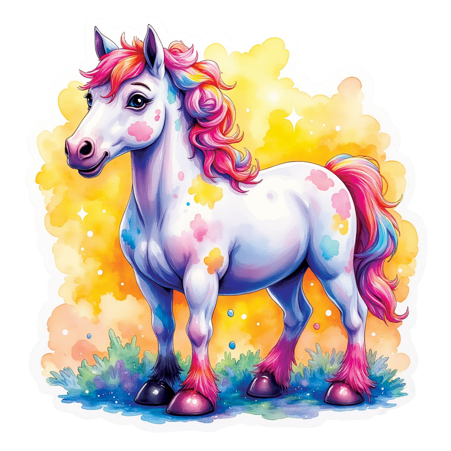 Cute Horse Sticker Pack – 65 PNG Horse Stickers + Free 17 Puppy Stickers (Digital Download)