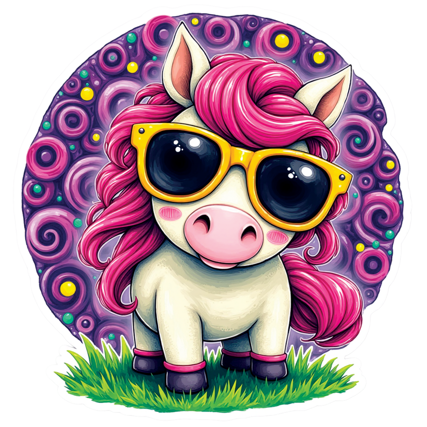 Cute Horse Sticker Pack – 65 PNG Horse Stickers + Free 17 Puppy Stickers (Digital Download)