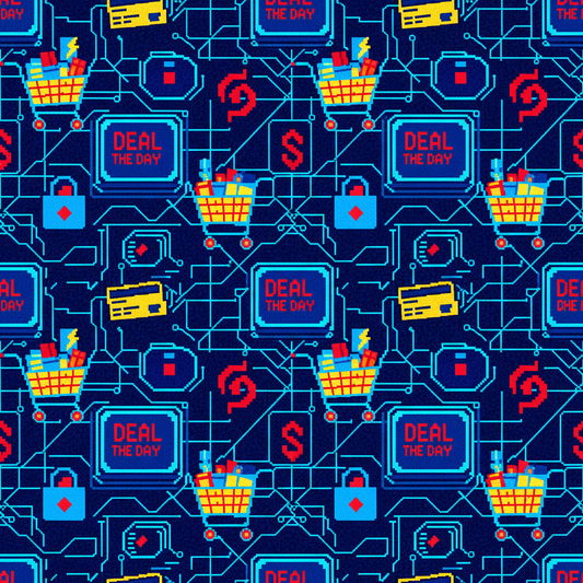 32 Cyber Monday Themed Seamless Patterns (Digital Download)