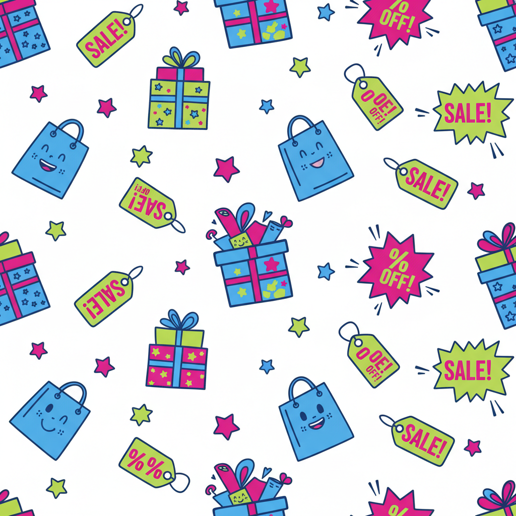 32 Cyber Monday Themed Seamless Patterns (Digital Download)