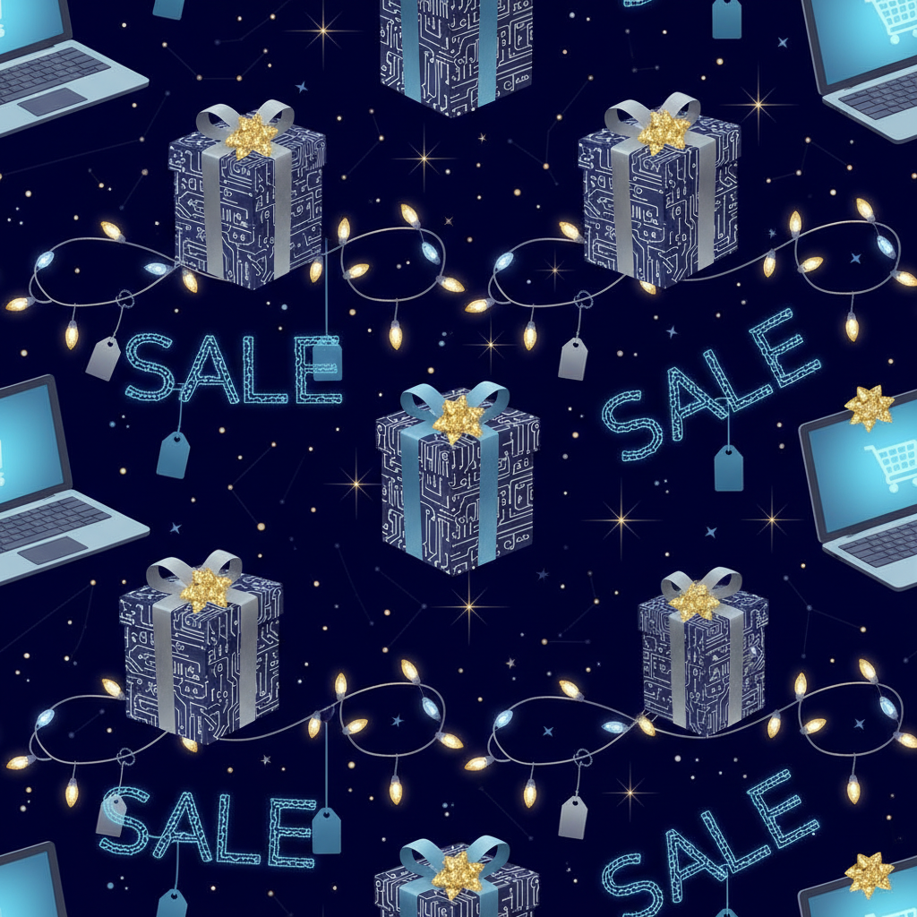 32 Cyber Monday Themed Seamless Patterns (Digital Download)