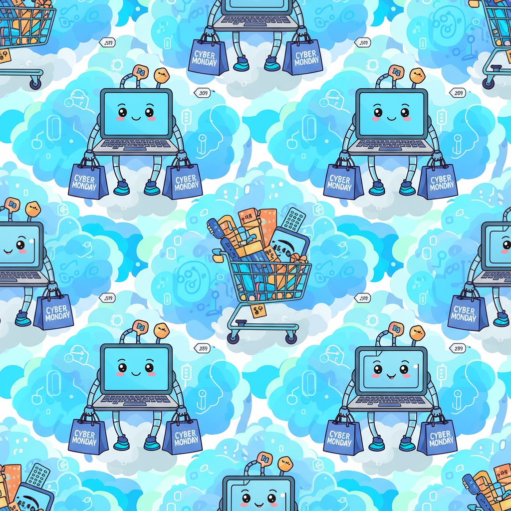 32 Cyber Monday Themed Seamless Patterns (Digital Download)