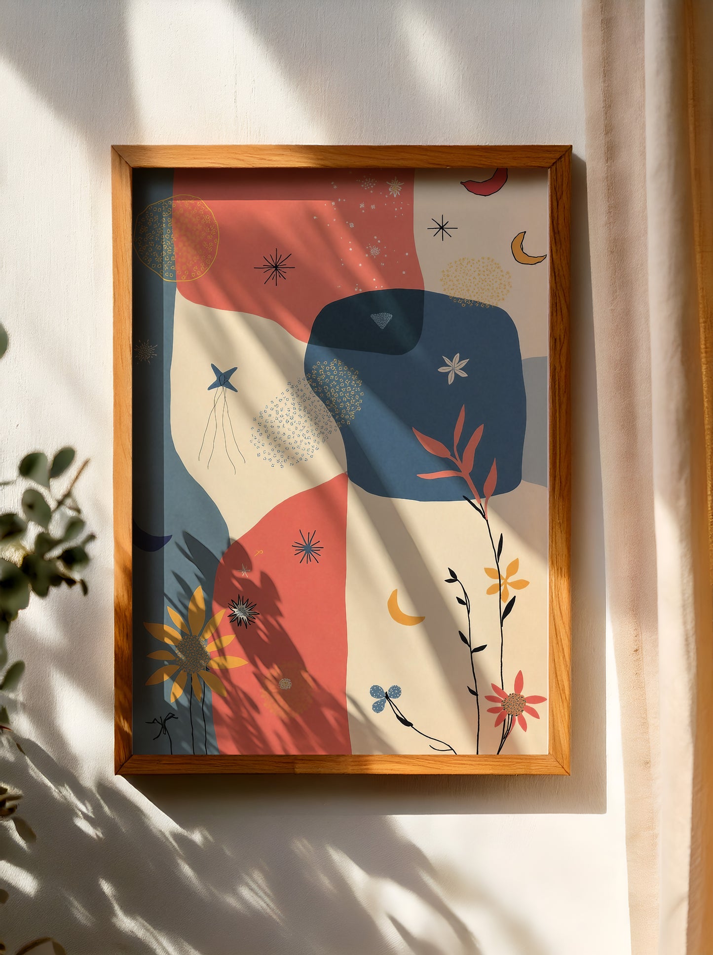 Set of 3 Boho Art | Minimalist Neutral Decor | 24x36 inch 300 DPI Digital Download | Calming Modern Art for Living Room, Bedroom, or Office